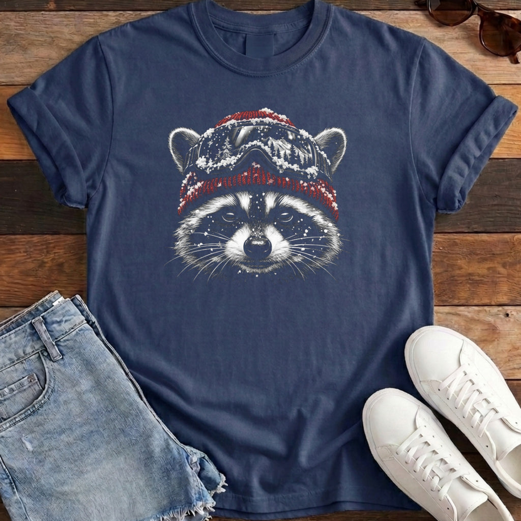 Raccoon Ski Tee - Navy