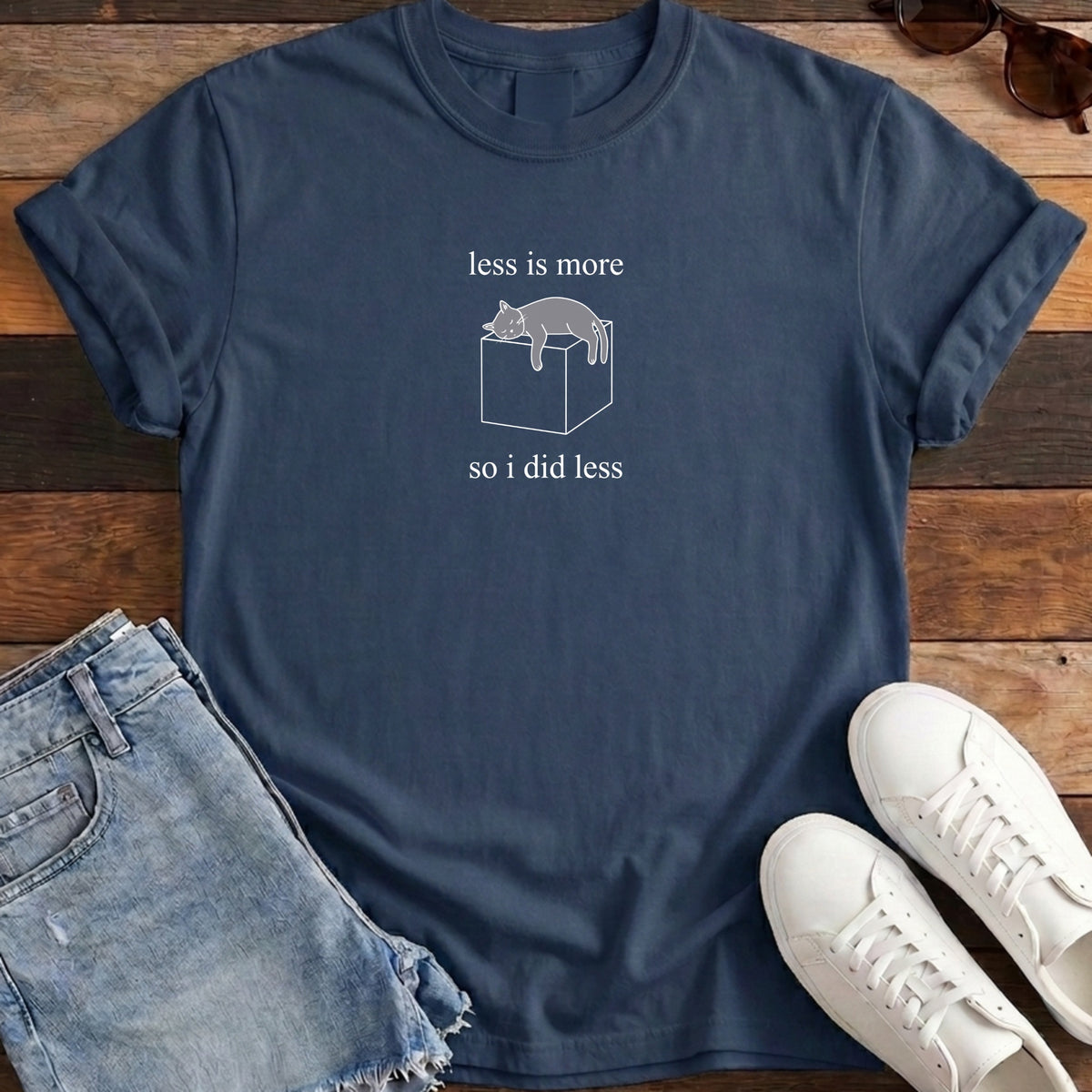 Less Is More Tee - True Navy