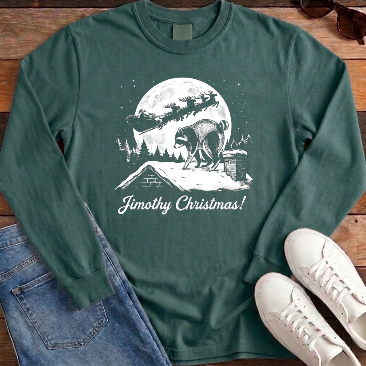 Jimothy Christmas Long Sleeve - Blue Spruce