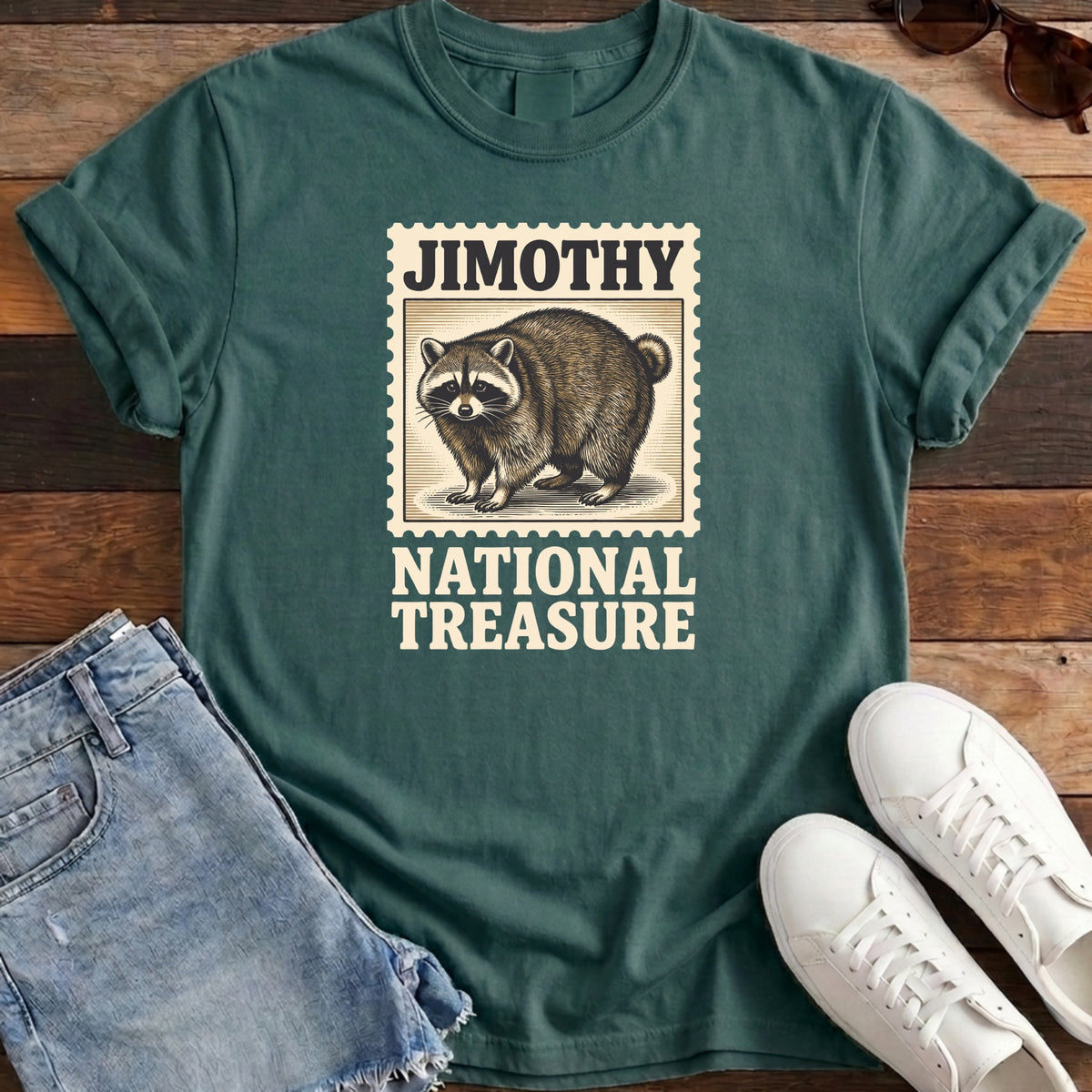 Jimothy National Treasure Tee - Blue Spruce
