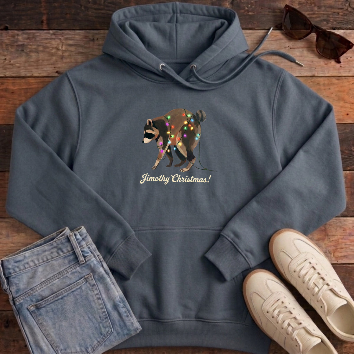 Jimothy Christmas Lights Hoodie - India Ink Grey