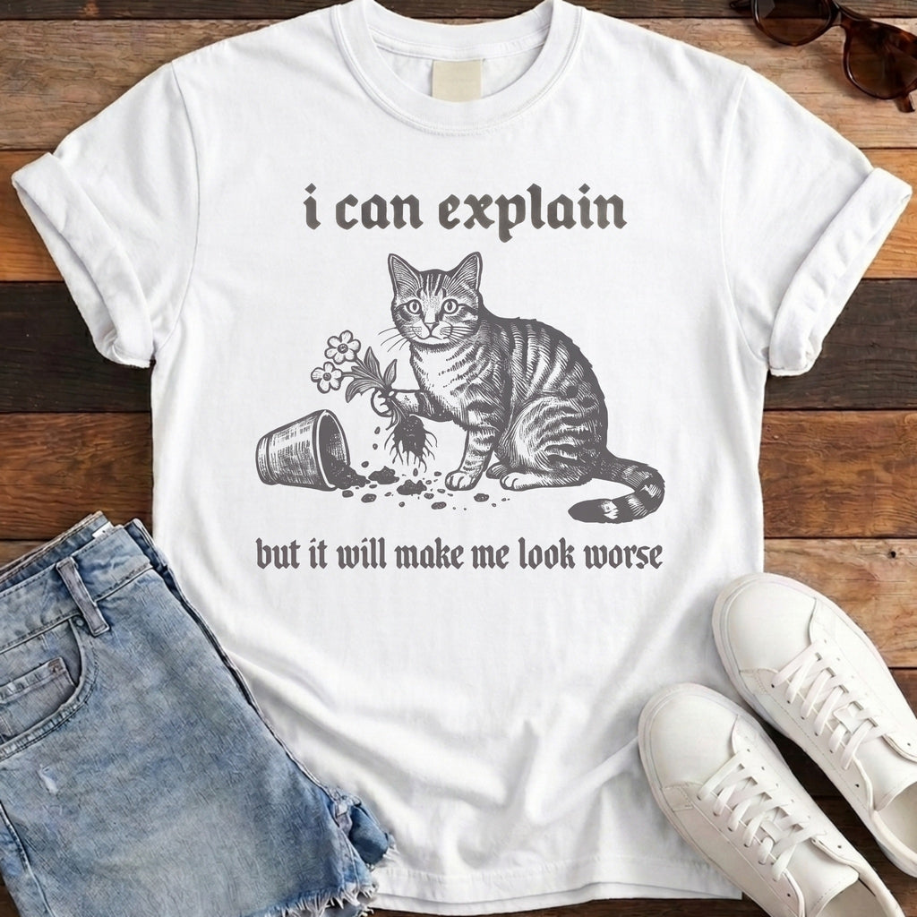 I Can Explain Tee - White