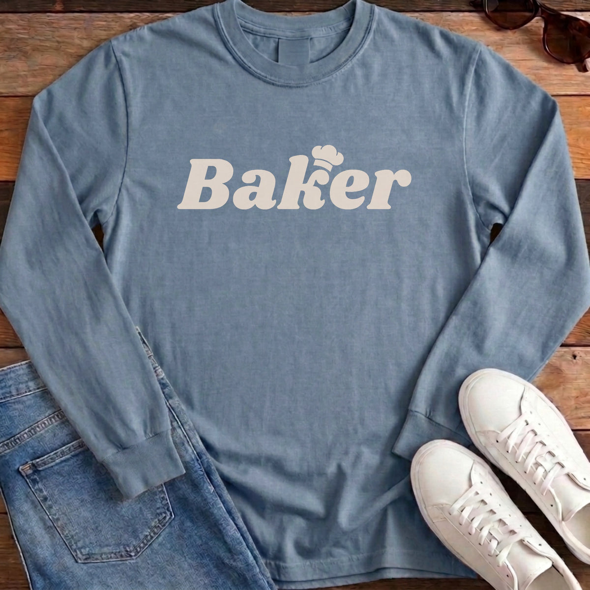 Baker Long Sleeve - Blue Jean