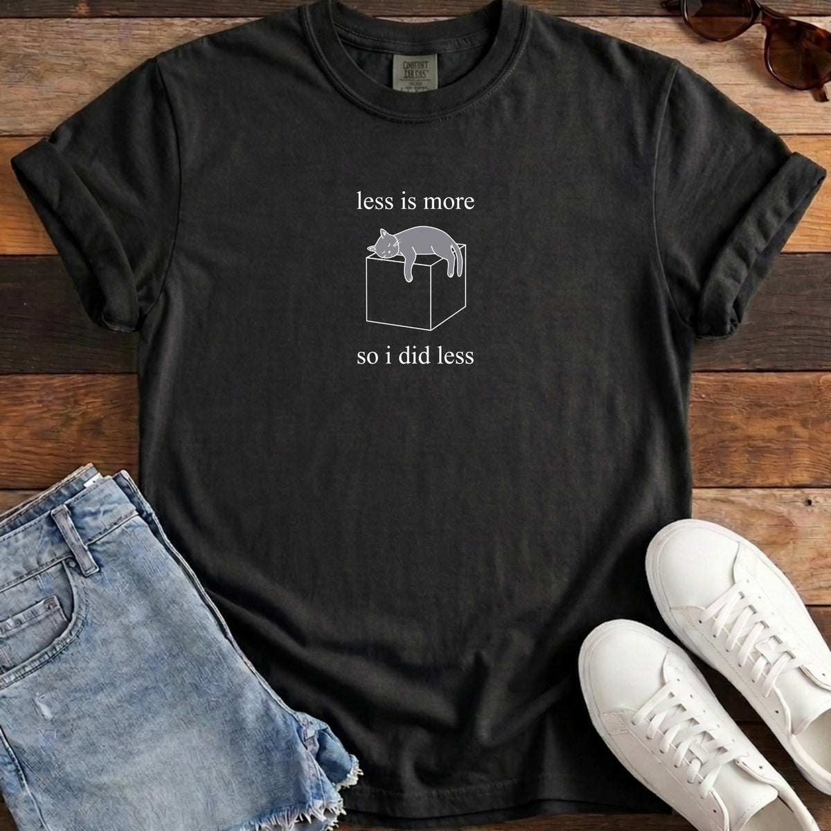 Less Is More Tee - Black
