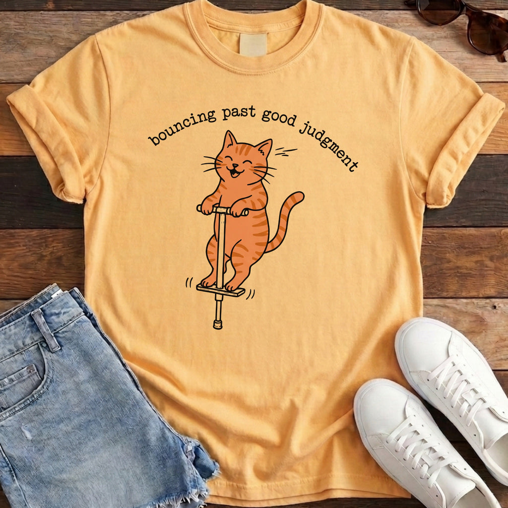 Bouncing Past Good Judgment Tee - Citrus