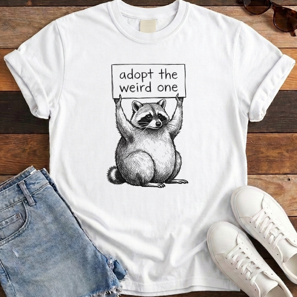 Adopt The Weird One Jimothy Tee - White