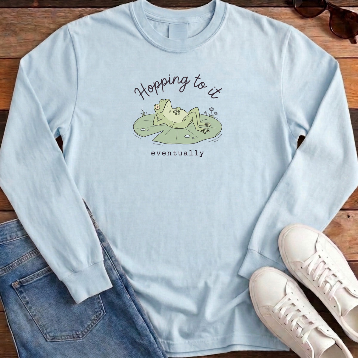 Hopping To It Long Sleeve - Chambray