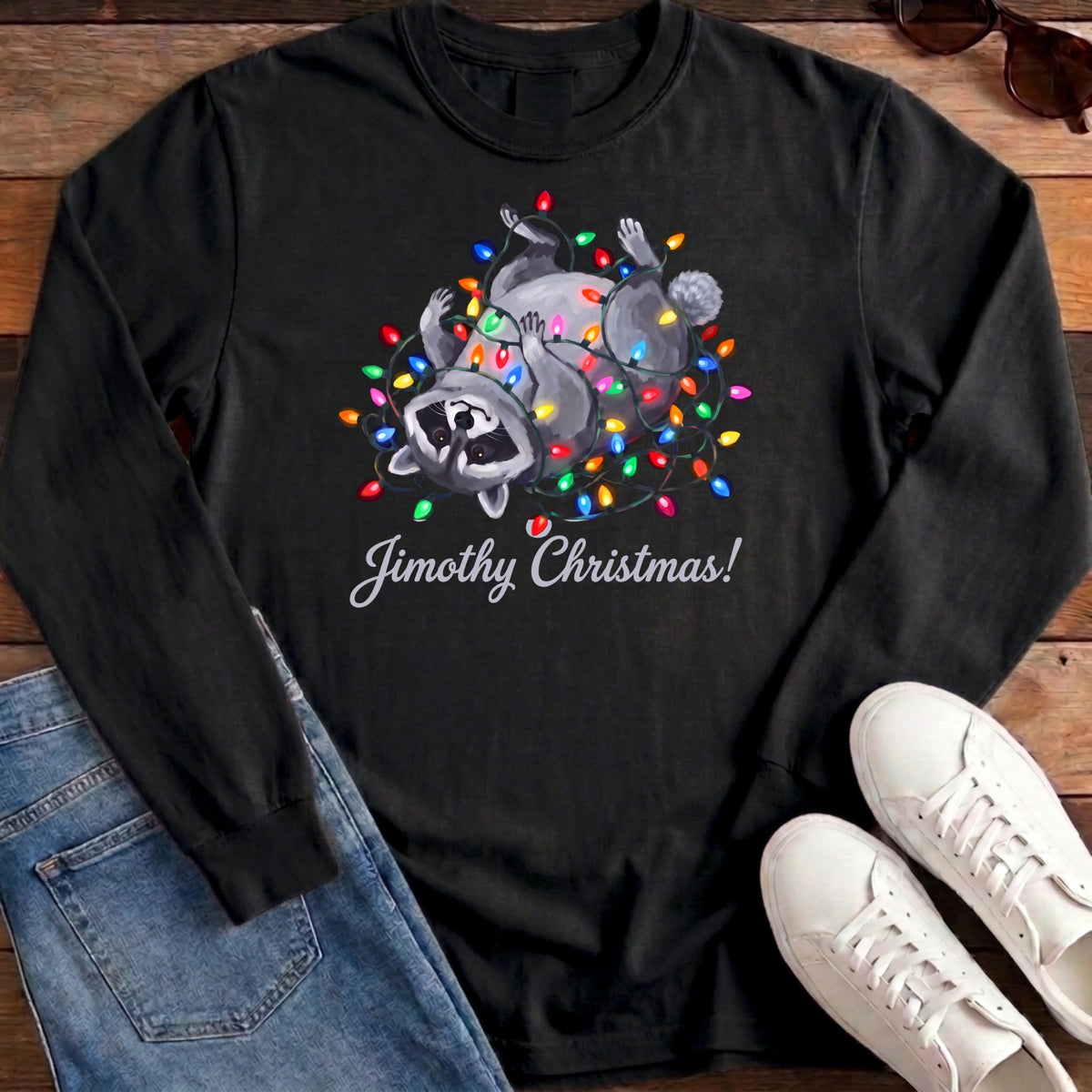 Jimothy Christmas Tangled Long Sleeve - Black