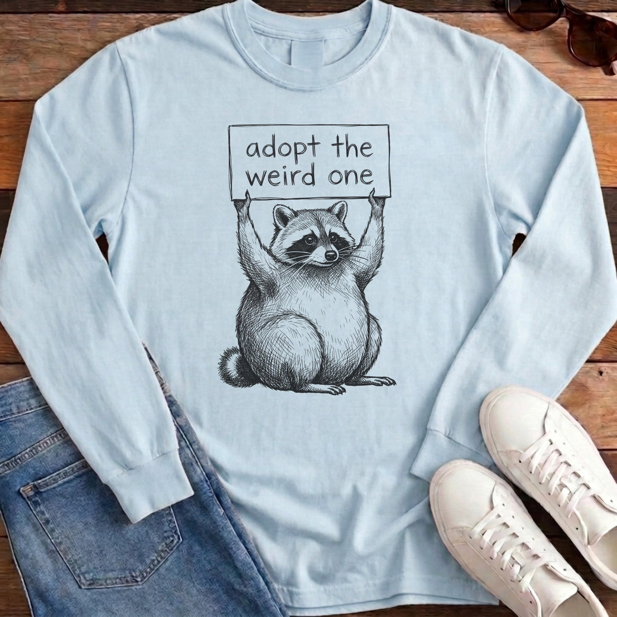 Adopt The Weird One Jimothy Long Sleeve - Chambray