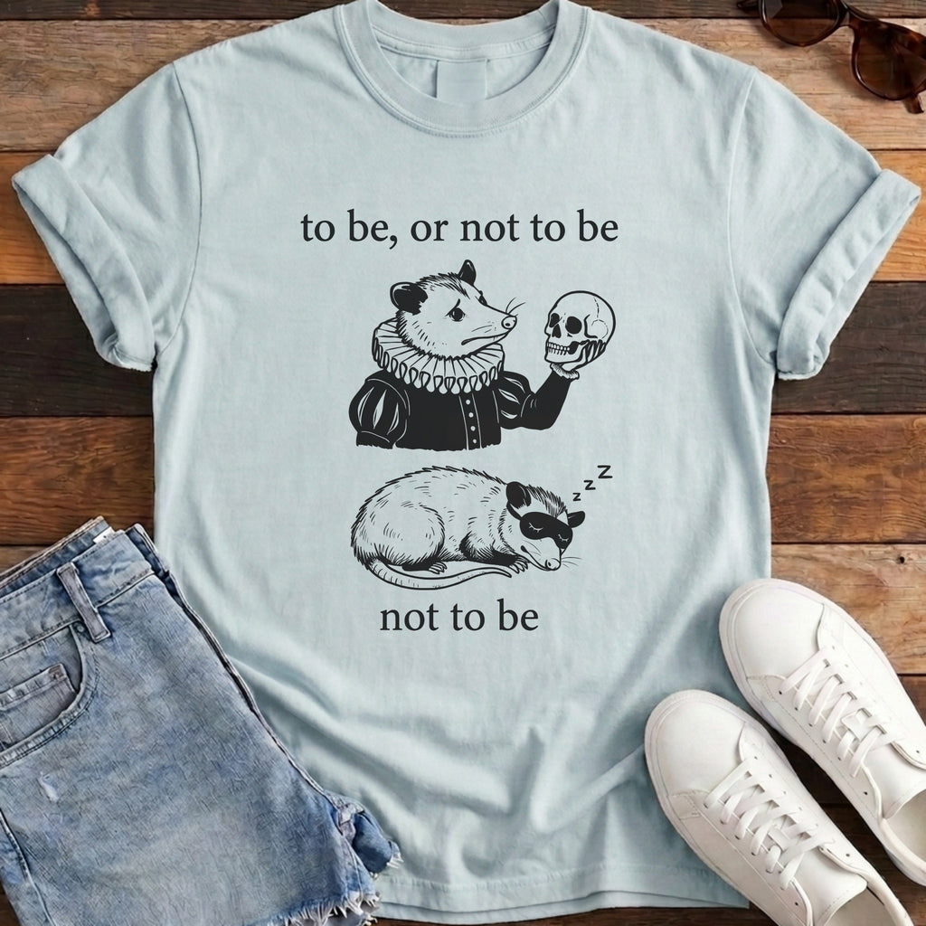 To Be Or Not To Be Tee - Chambray
