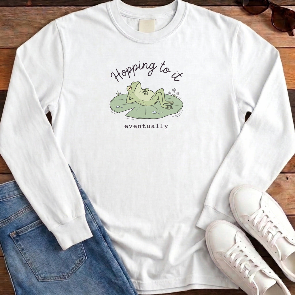 Hopping To It Long Sleeve - White