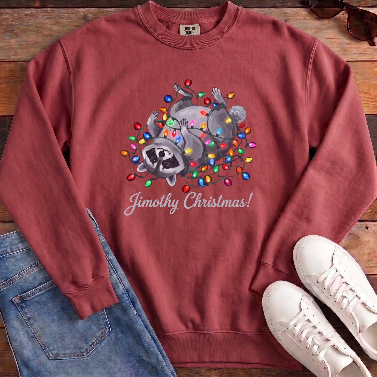 Jimothy Christmas Tangled Sweatshirt - Crimson