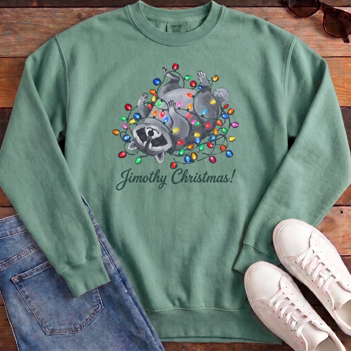 Jimothy Christmas Tangled Sweatshirt - Light Green