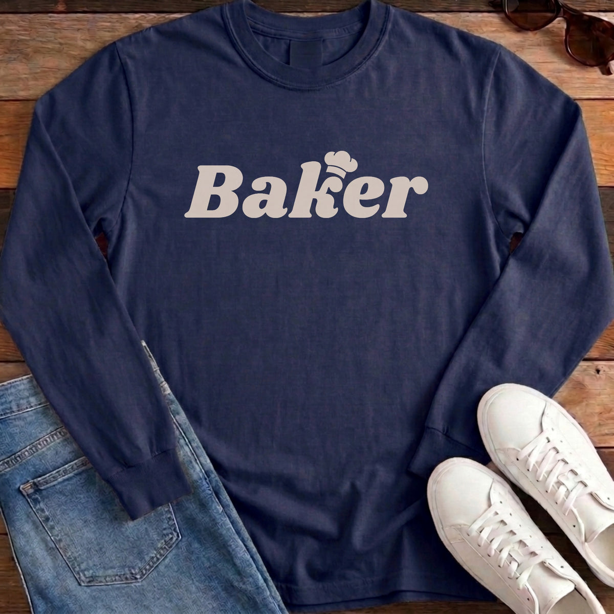 Baker Long Sleeve - True Navy
