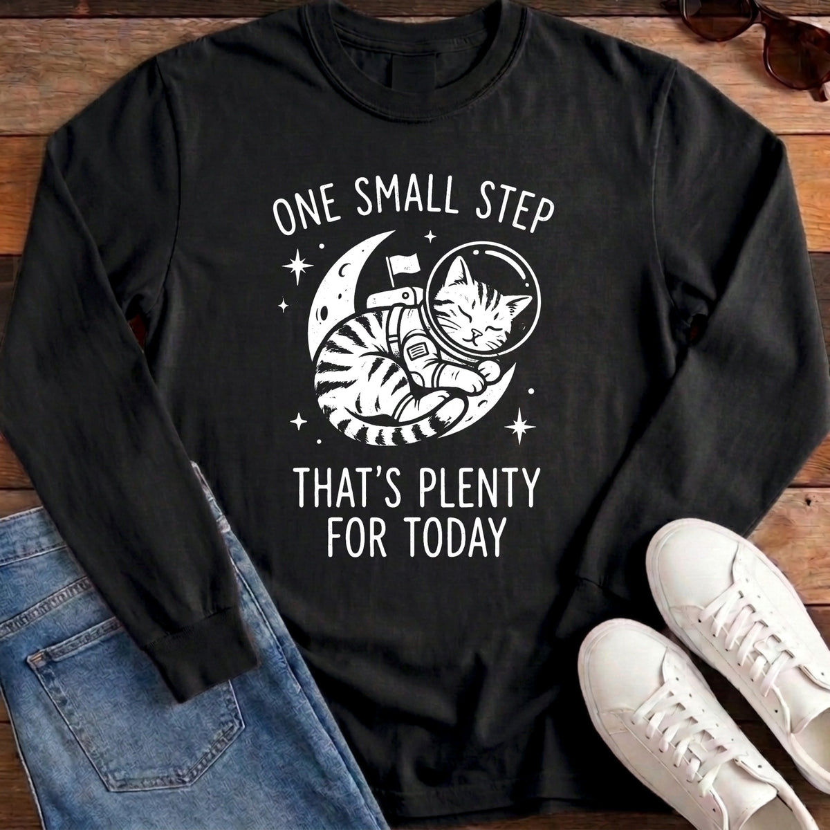 One Small Step Long Sleeve - Black