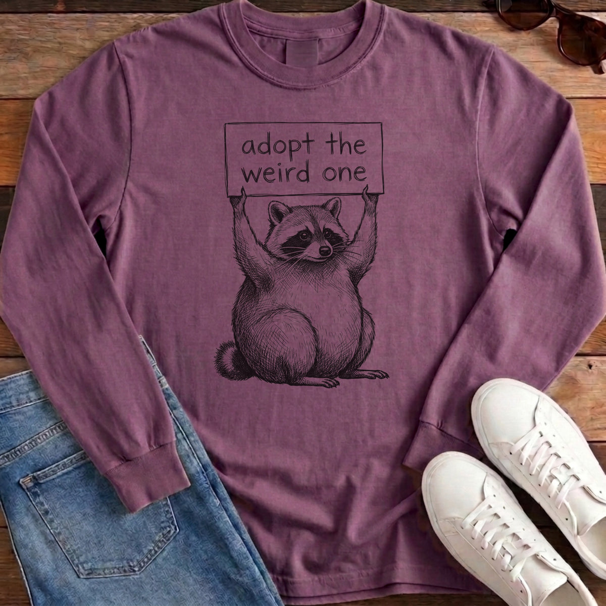Adopt The Weird One Jimothy Long Sleeve - Berry