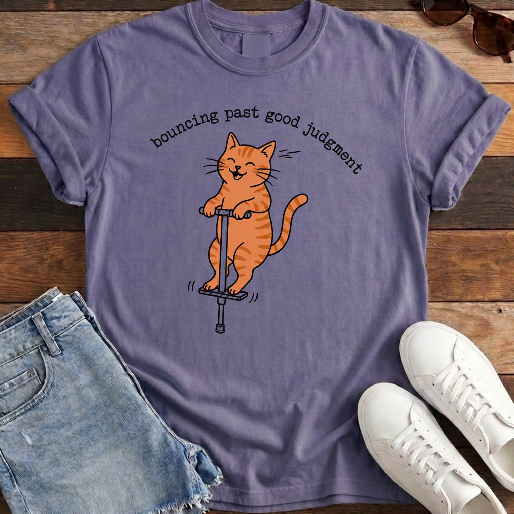 Bouncing Past Good Judgment Tee - Grape