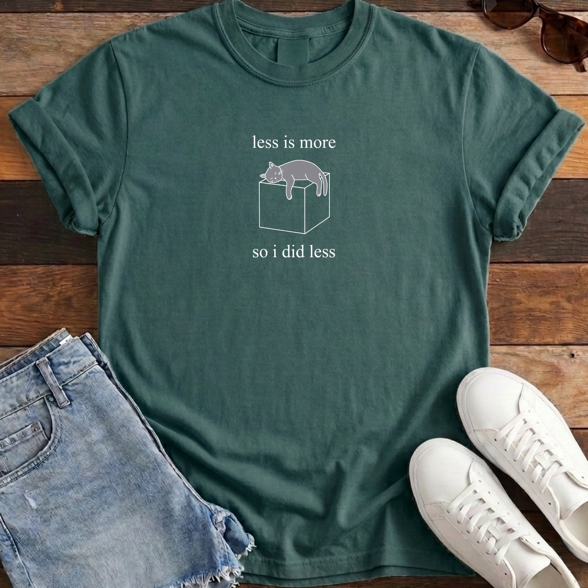 Less Is More Tee - Blue Spruce