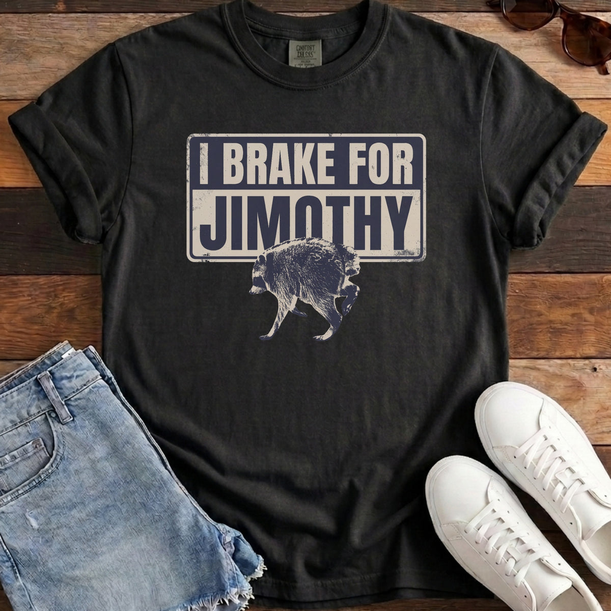 I Brake For Jimothy Tee - Black