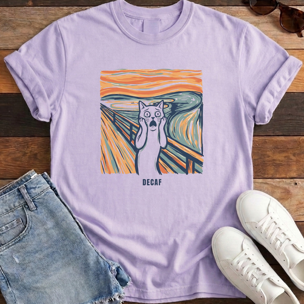 Decaf Artistic Cat Tee - Orchid