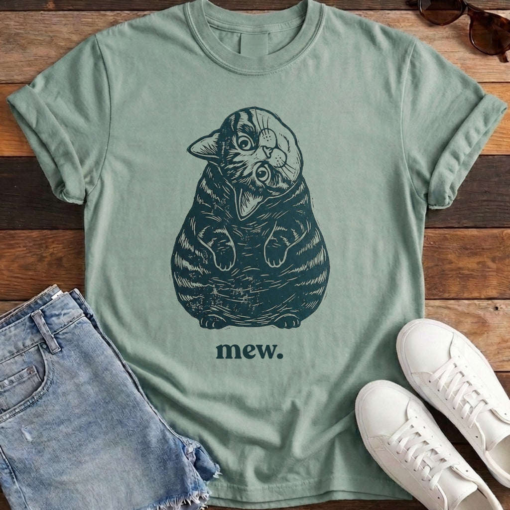 Mew Cat Tee - Bay