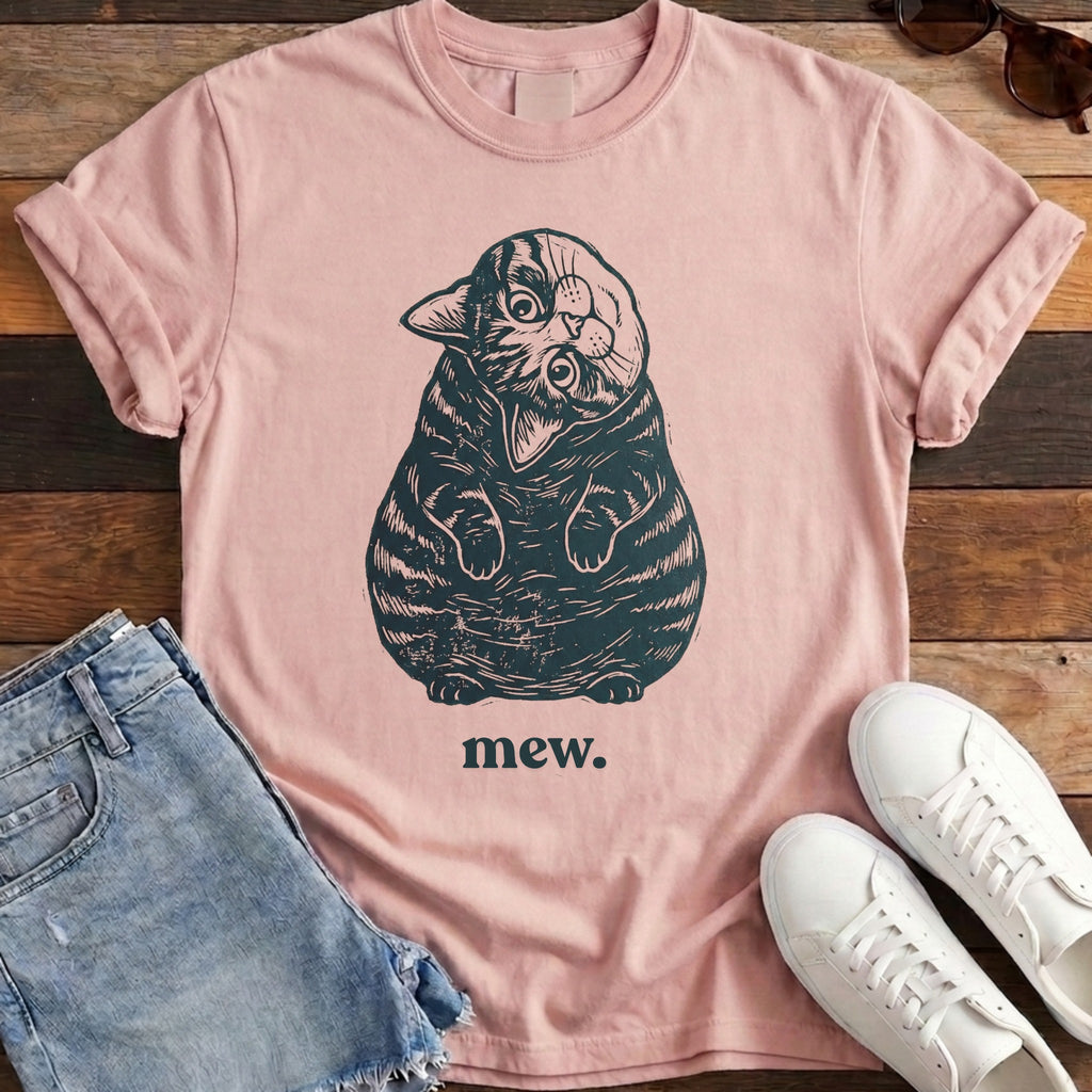 Mew Cat Tee - Blossom