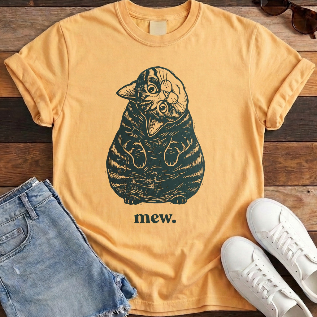 Mew Cat Tee - Citrus