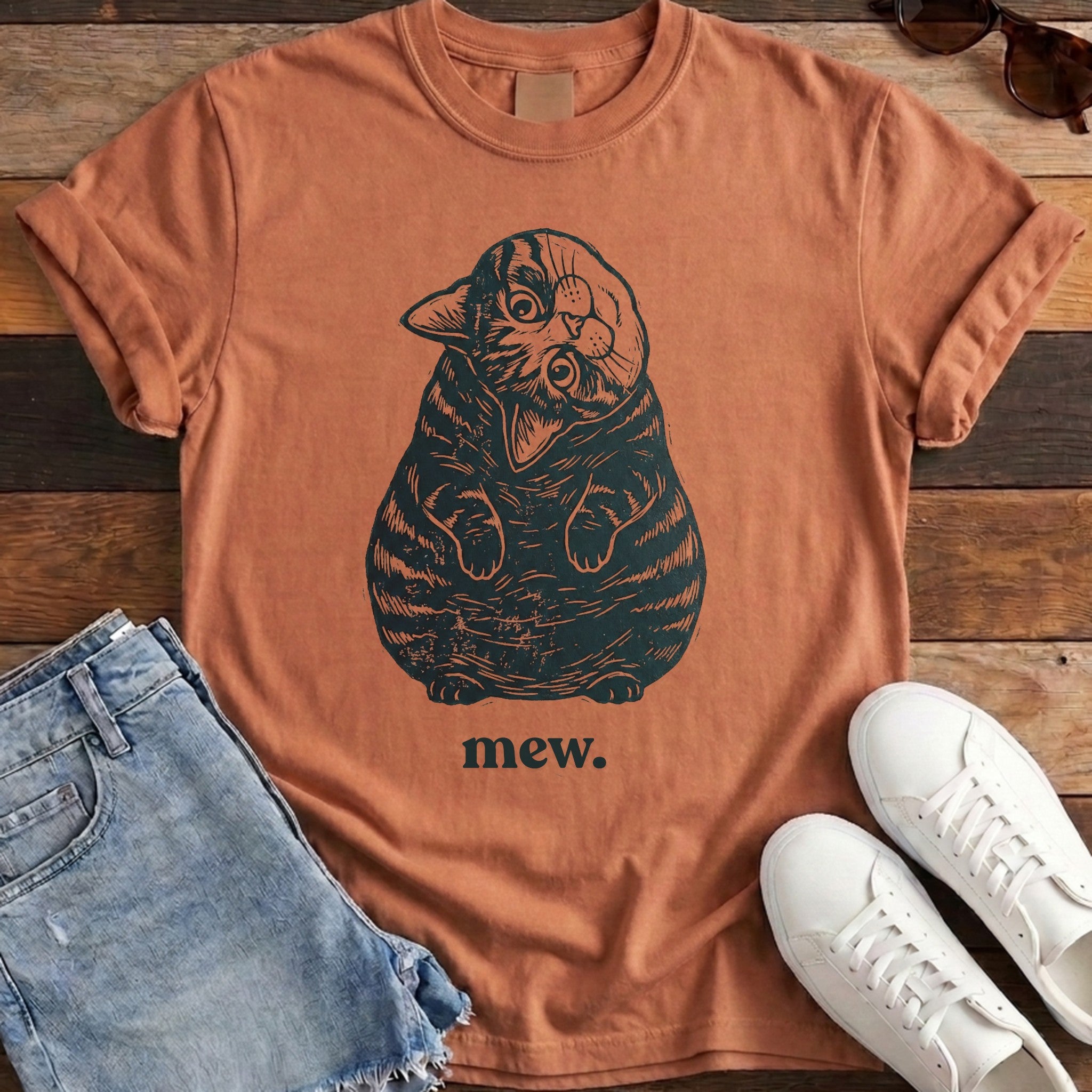 Mew Cat Tee - Yam