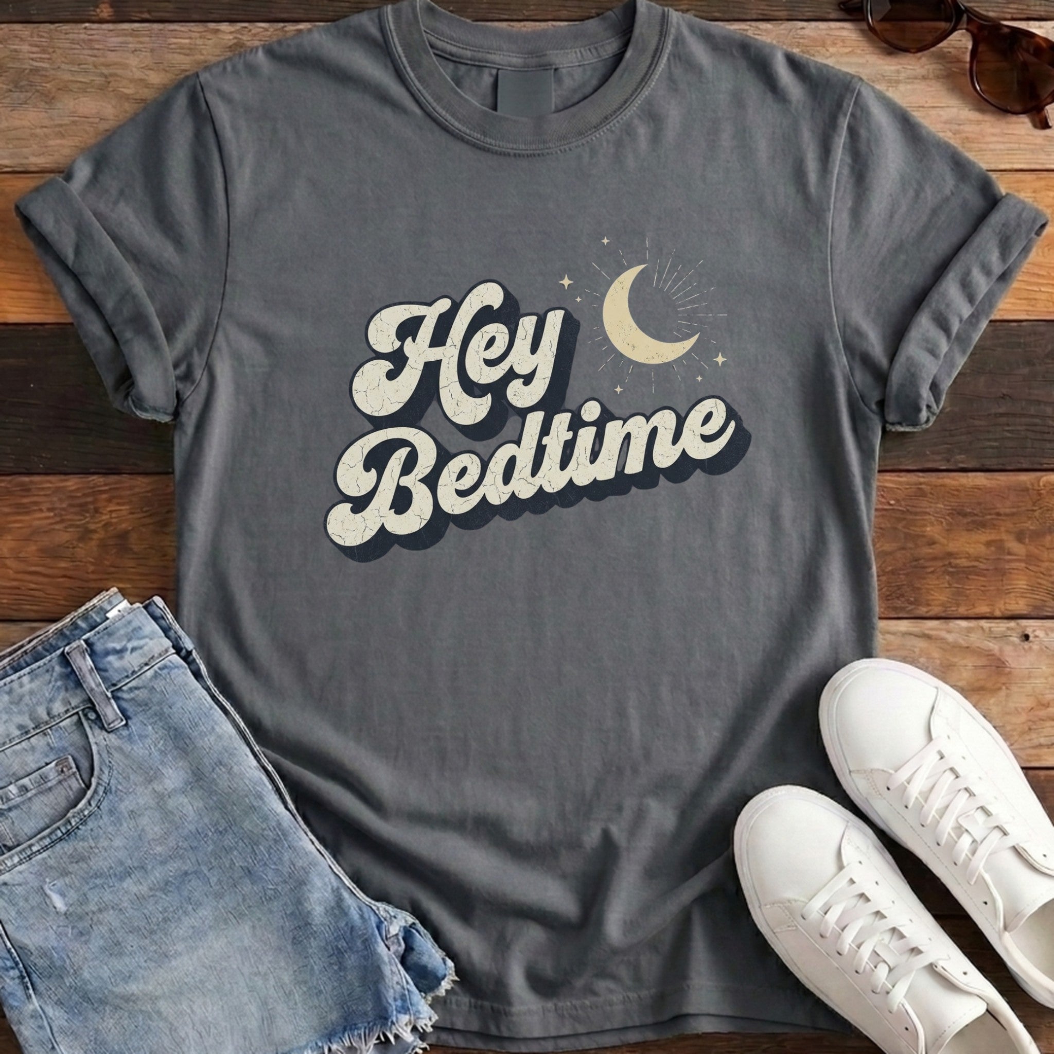 Hey Bedtime Tee - Graphite