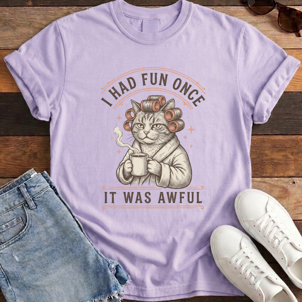 Fun Once Cat Tee - Orchid