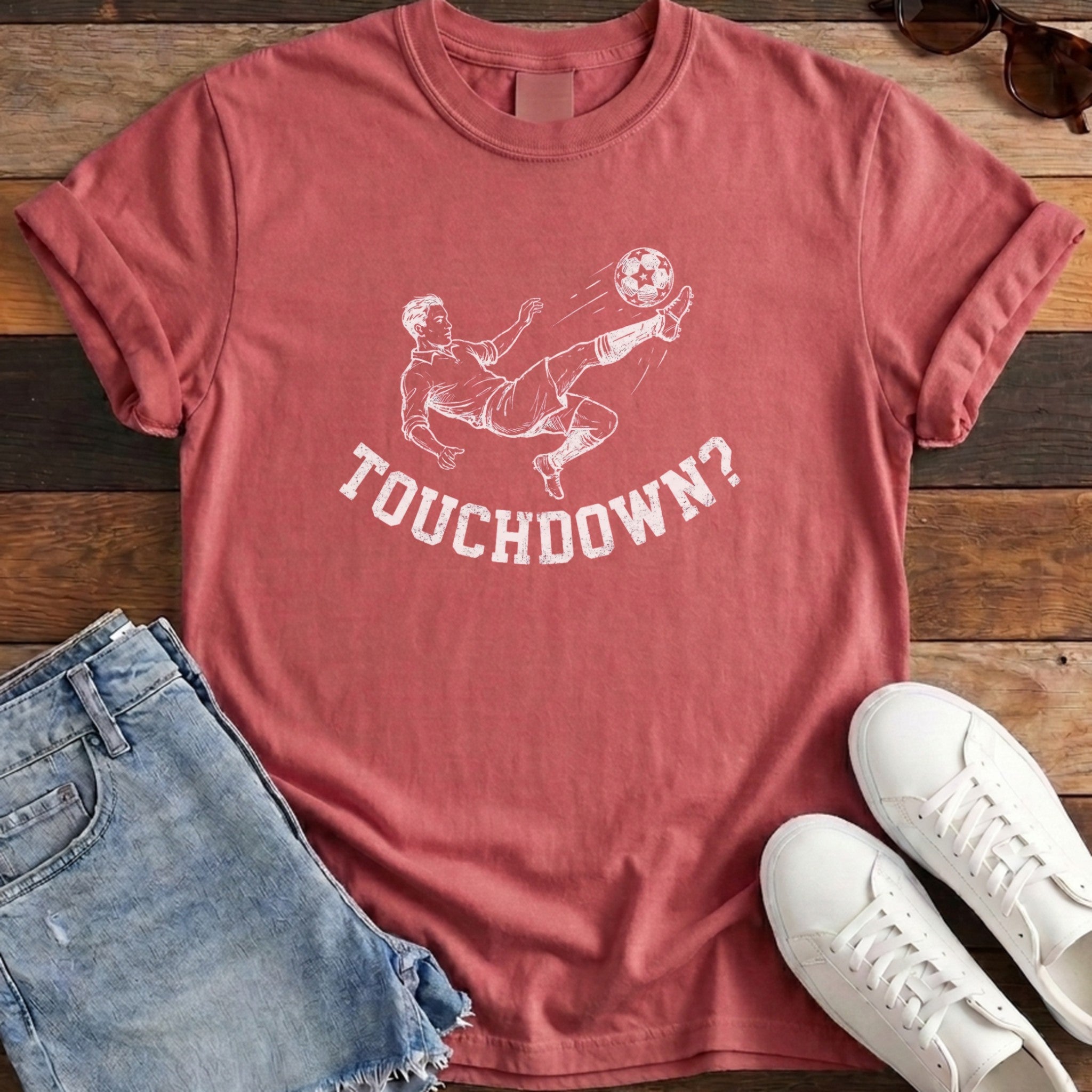 Touchdown? Soccer Tee - Red