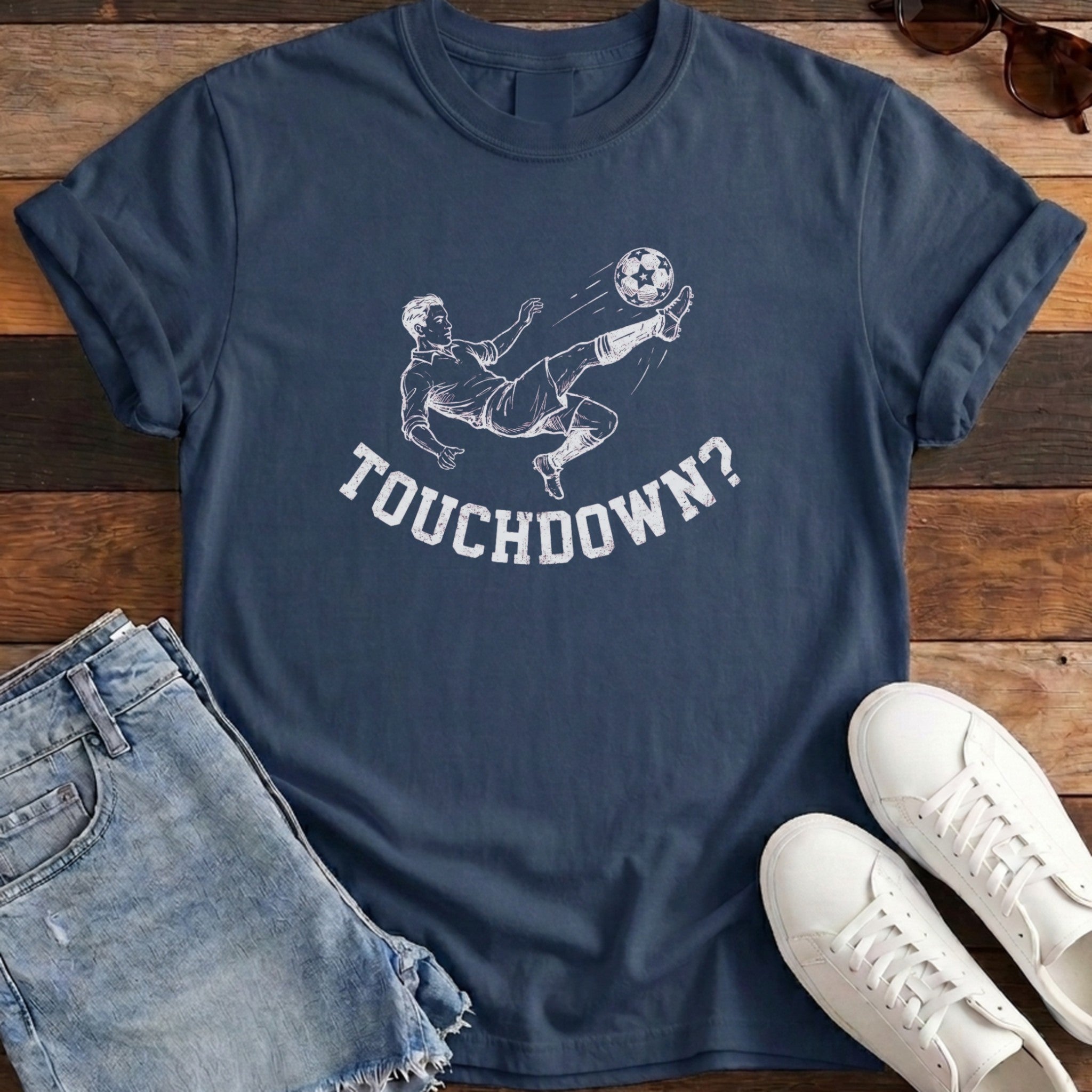 Touchdown? Soccer Tee - True Navy