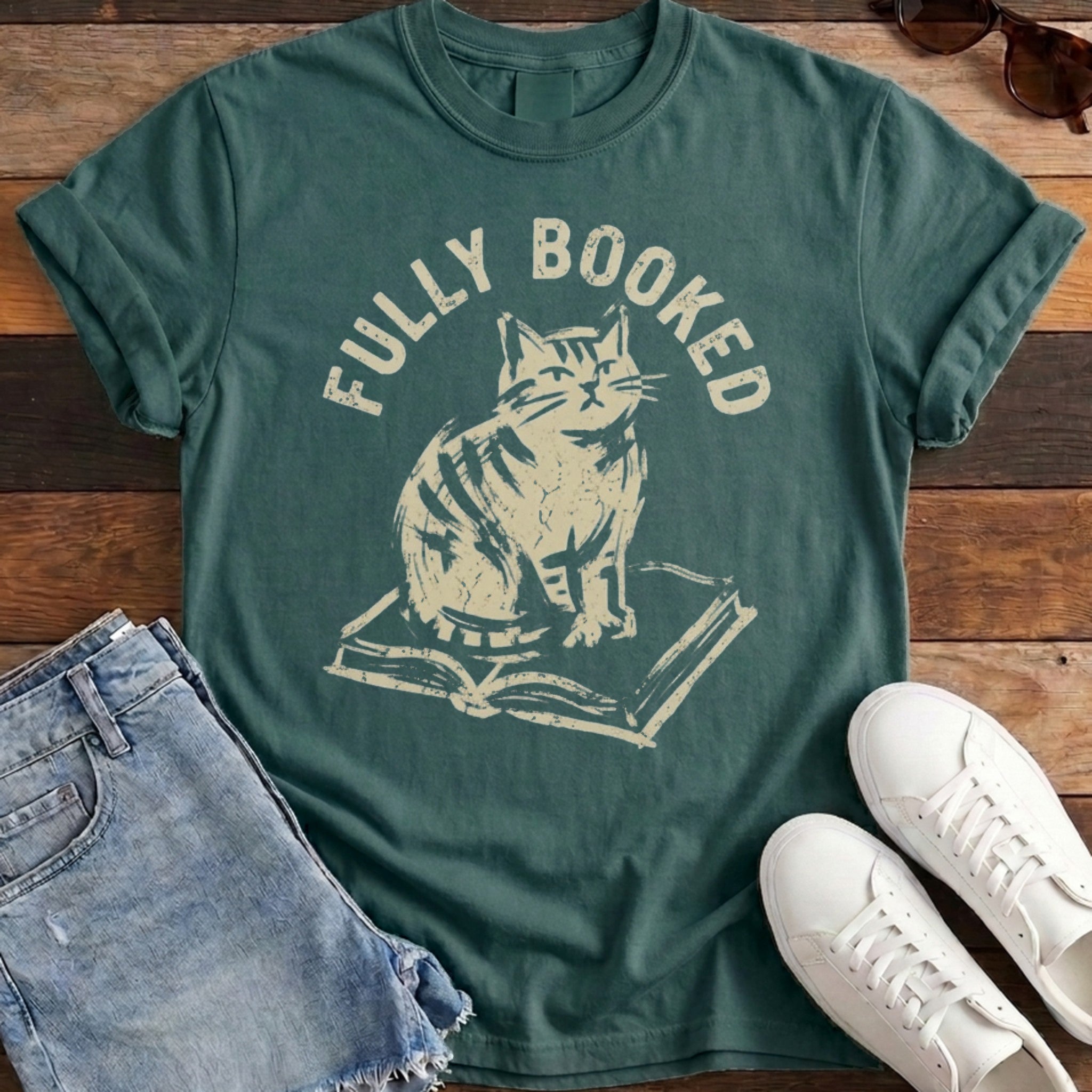 Fully Booked Tee - Blue Spruce