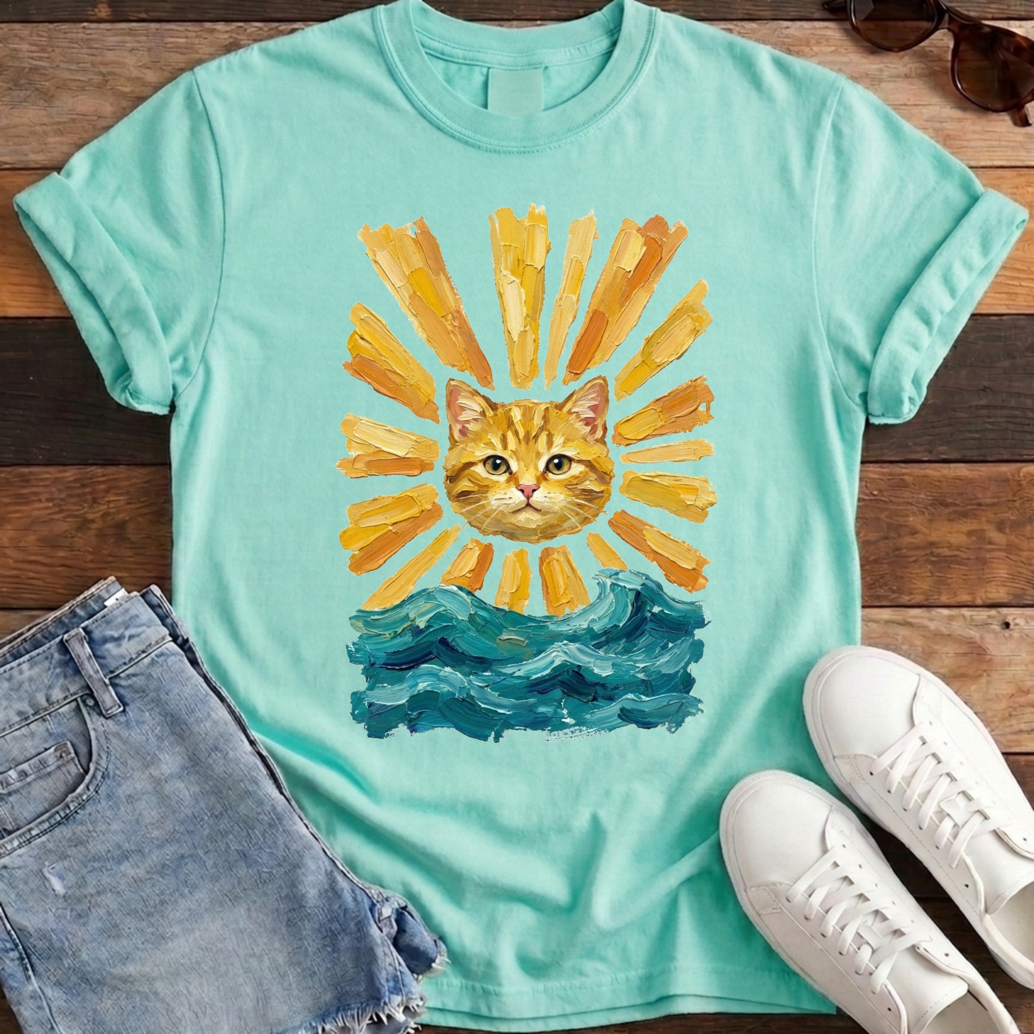 Here Comes the Sun Cat Tee - Island Reef