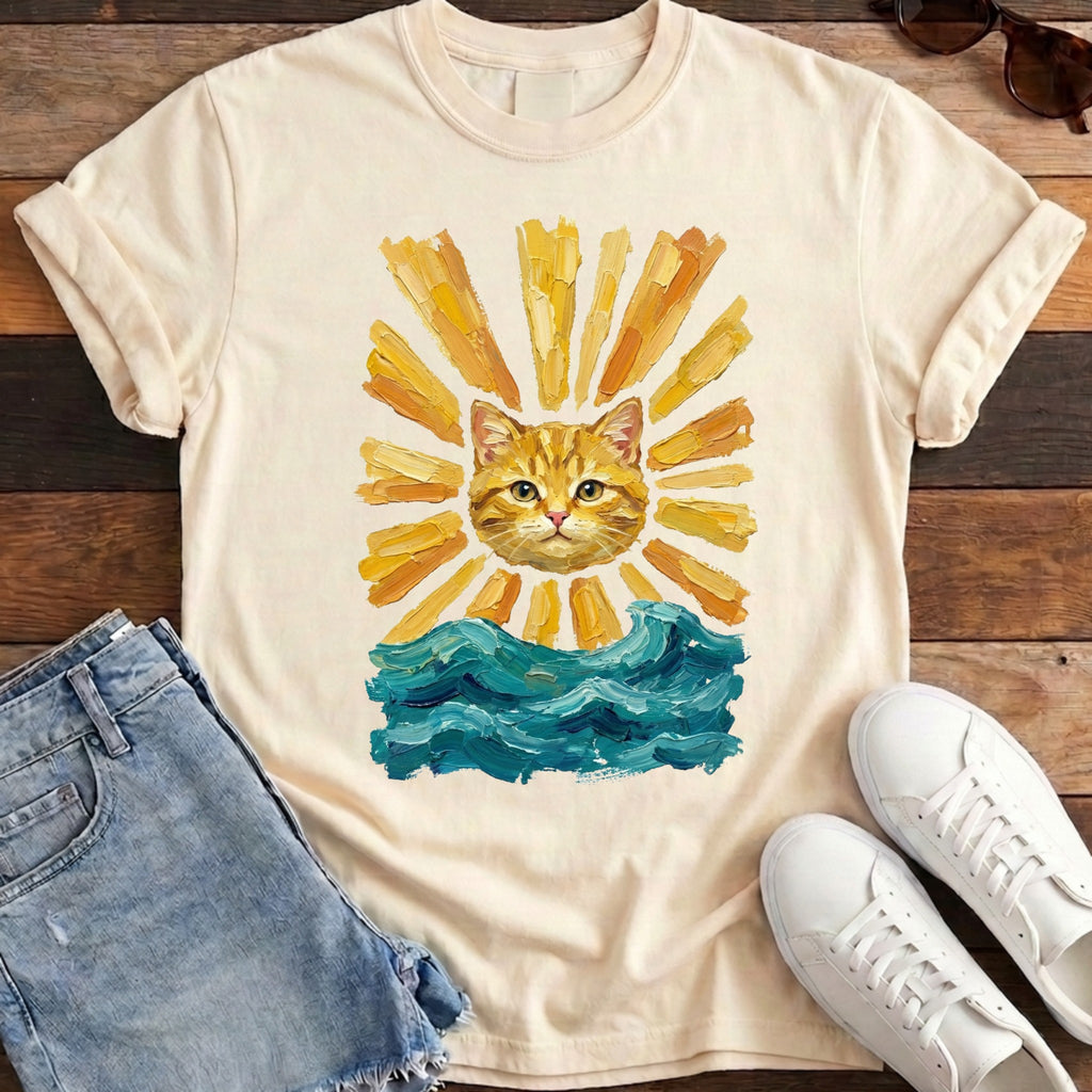 Here Comes the Sun Cat Tee - Ivory