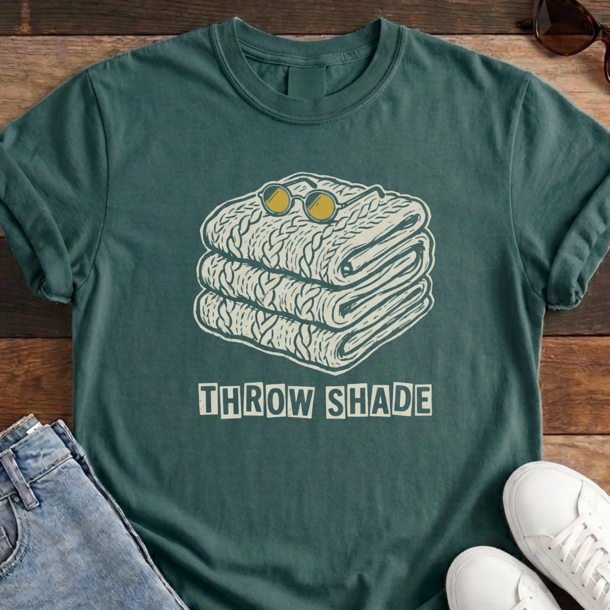 Throw Shade Tee - Blue Spruce