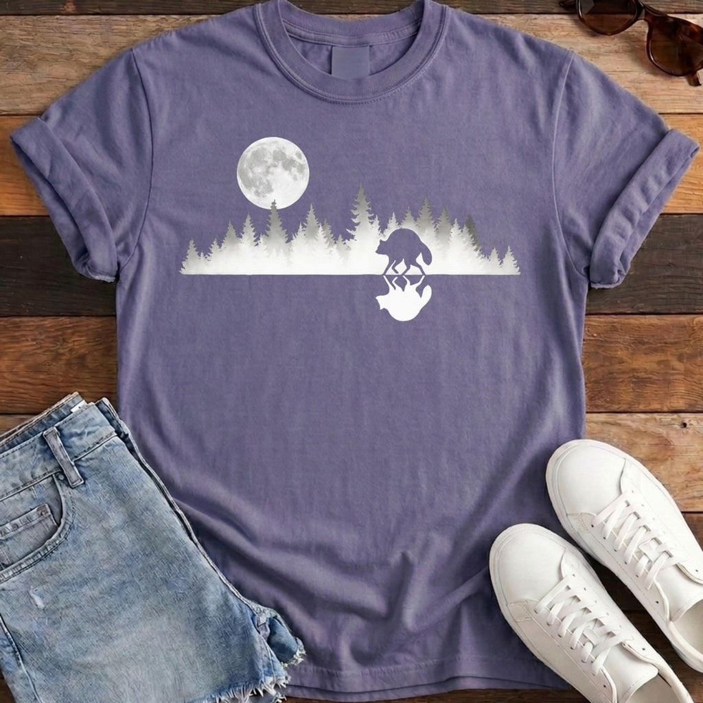 Mirrored Moon Tee - Grape