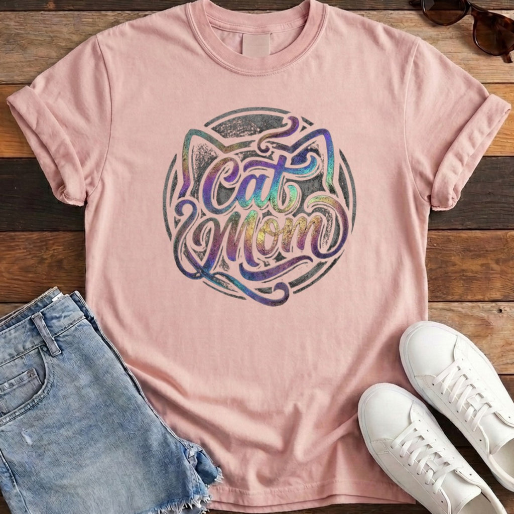 Cat Mom Tee - Blossom