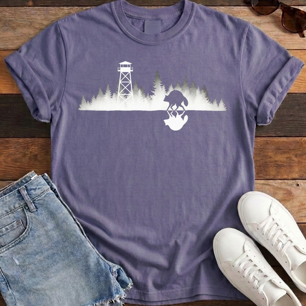 Mirrored Lookout Tee - Grape
