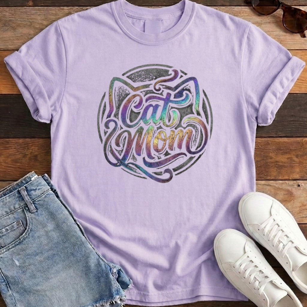 Cat Mom Tee - Orchid