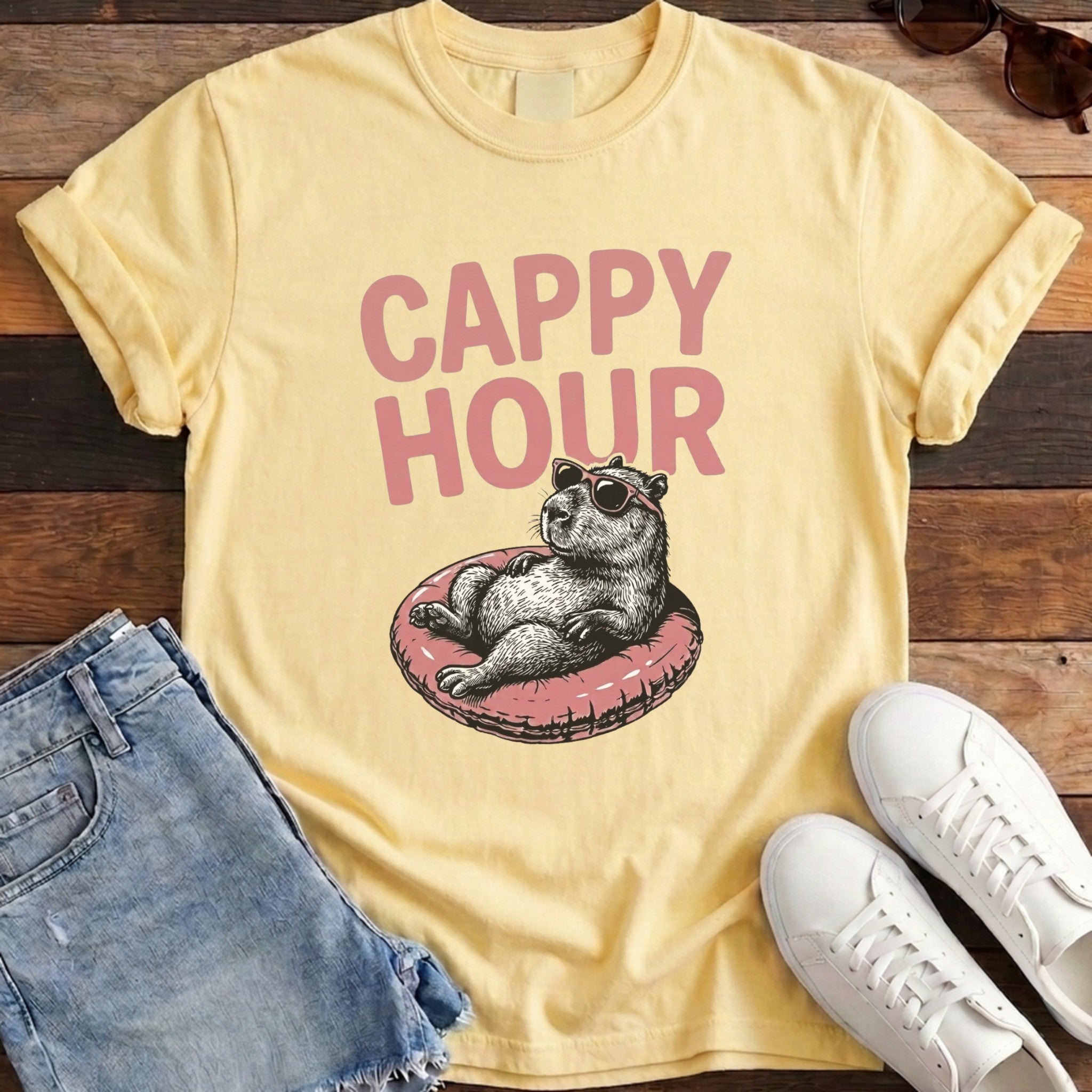 Cappy Hour Tee - Banana