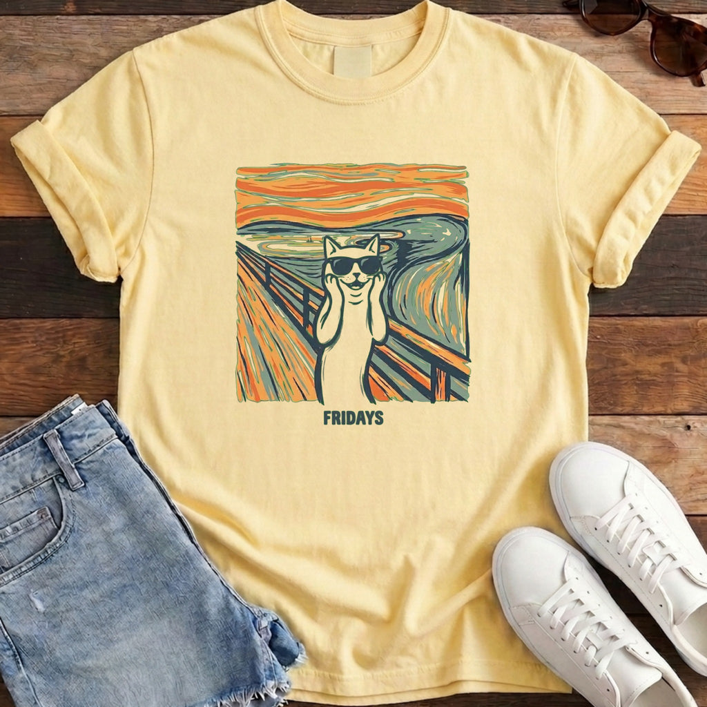 Fridays Cat Tee - Banana