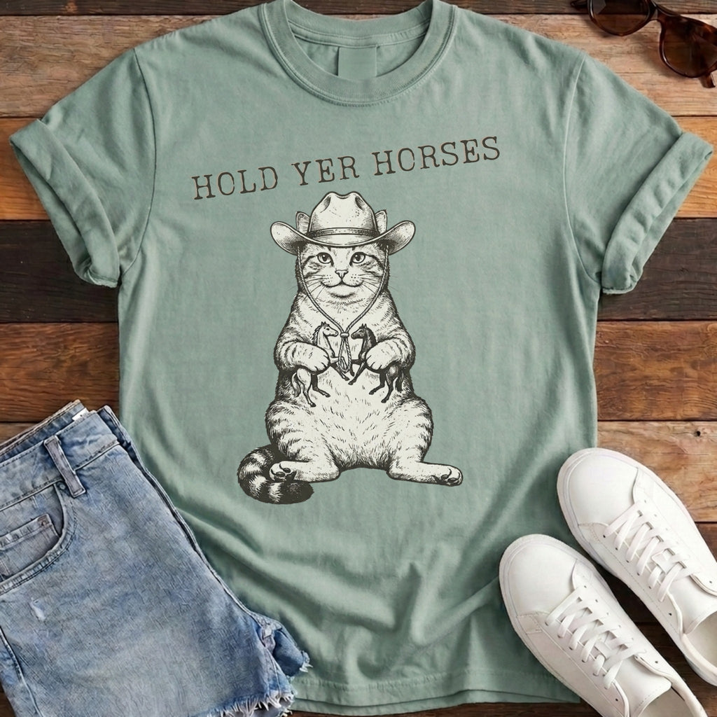 Hold Yer Horses Tee - Bay