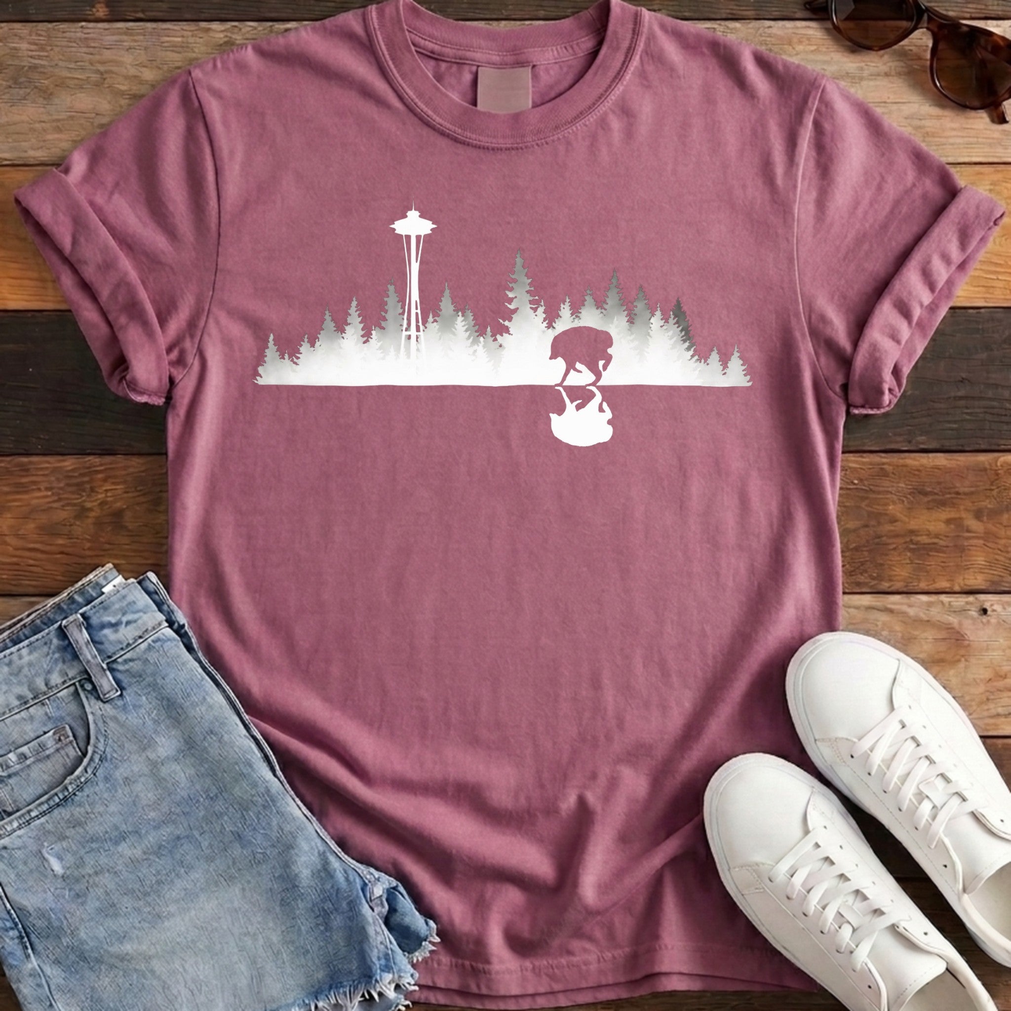 Jimothy Reflected Tee - Berry
