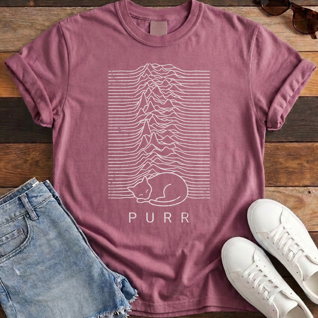 Purr Soundwave Tee - Berry