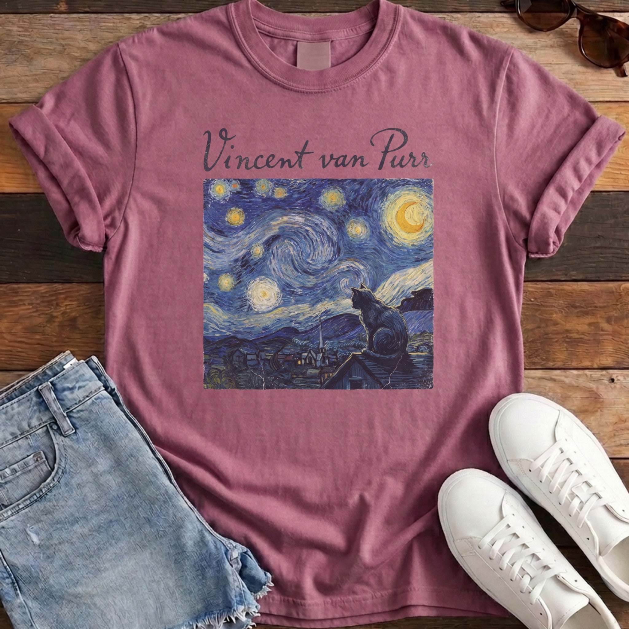 Vincent van Purr Tee - Berry