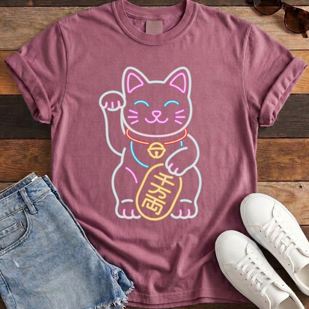 Maneki-Neko Neon Sign Tee