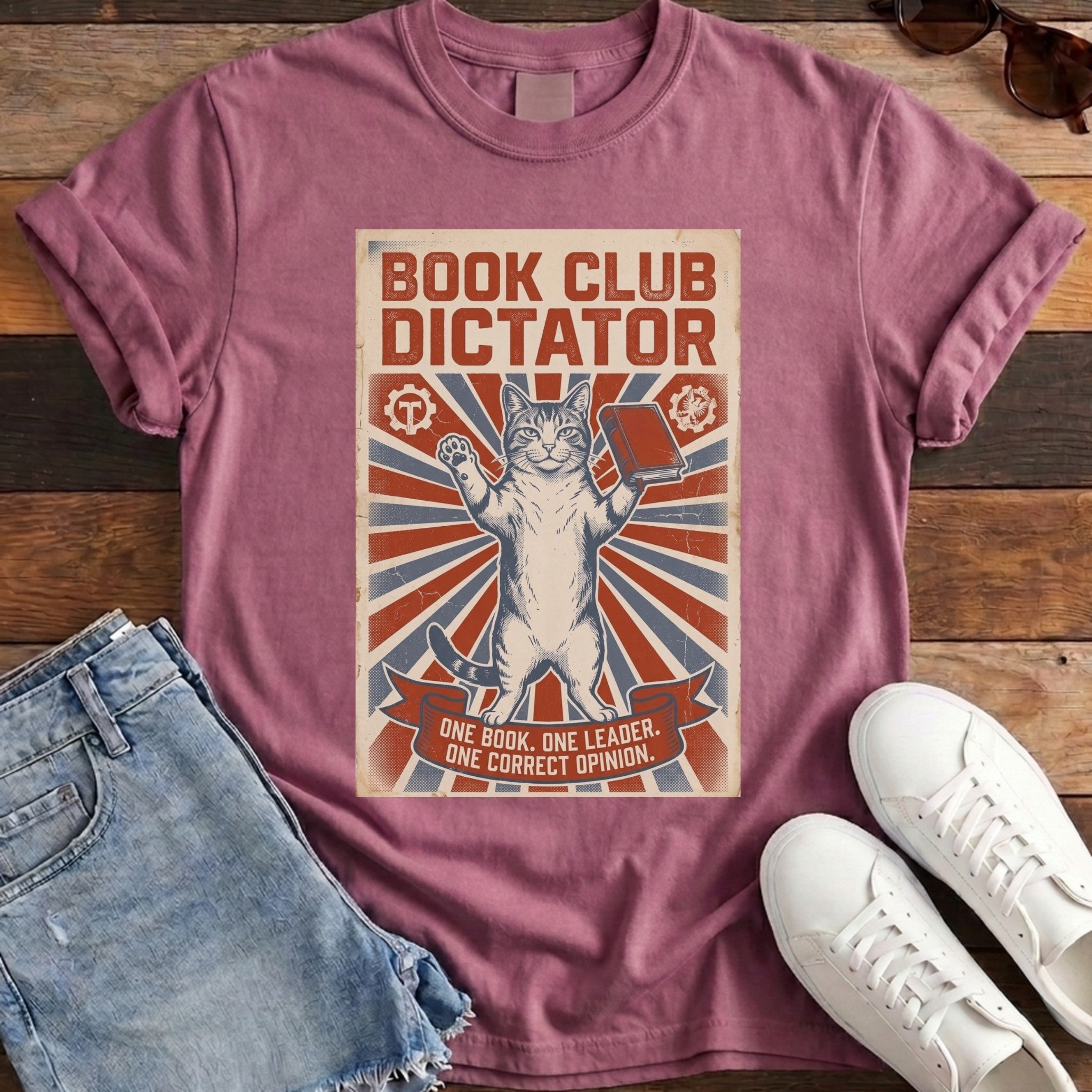 Book Club Dictator Tee - Berry