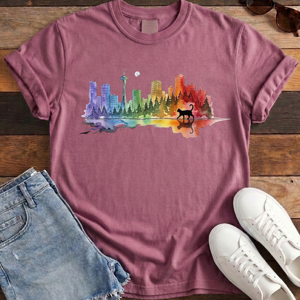 Rainbow City Cat Tee