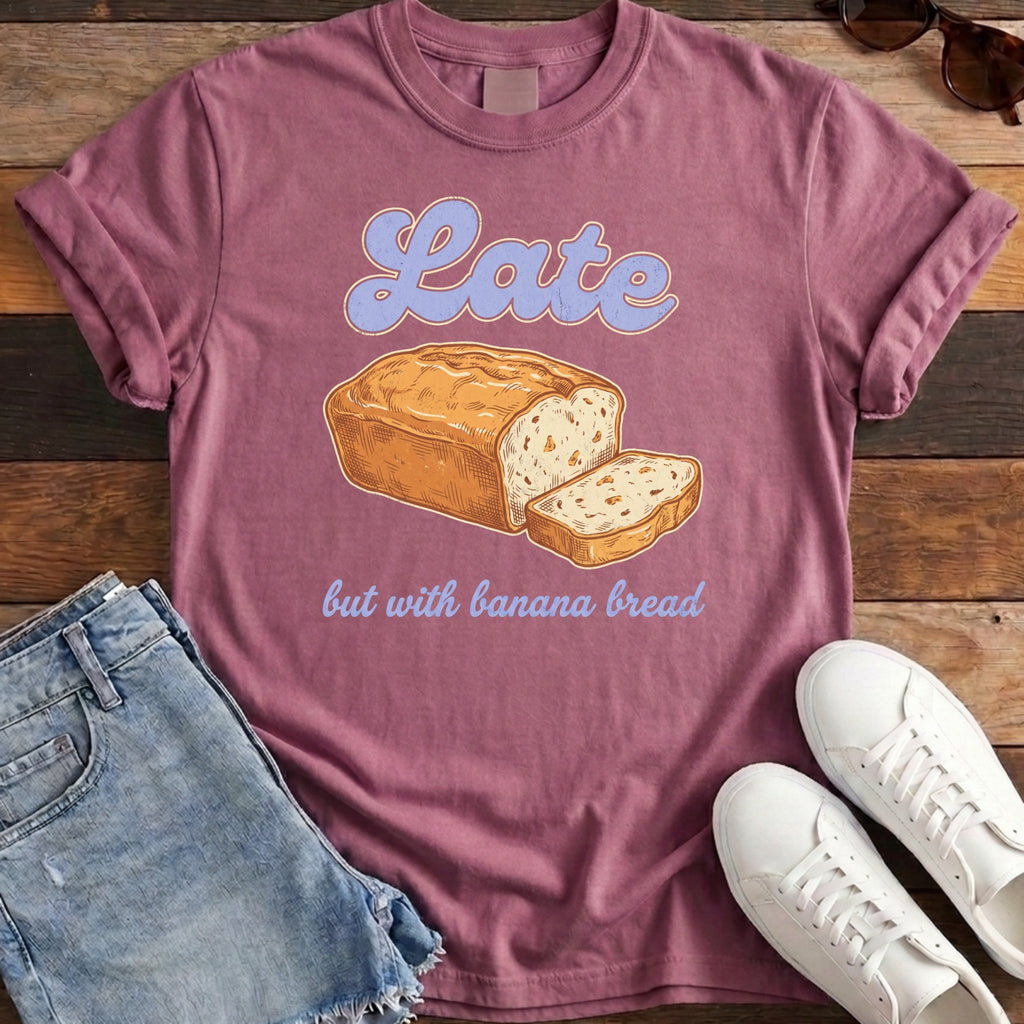Late Banana Bread Tee - Berry